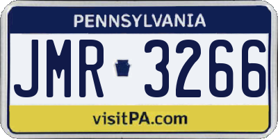 PA license plate JMR3266