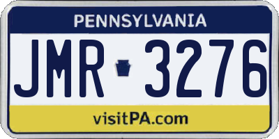 PA license plate JMR3276