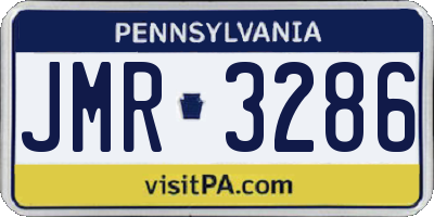 PA license plate JMR3286