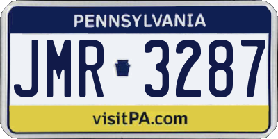 PA license plate JMR3287