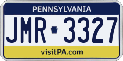 PA license plate JMR3327