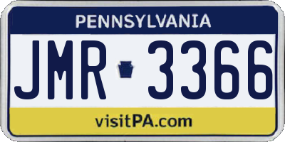 PA license plate JMR3366