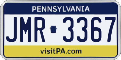 PA license plate JMR3367