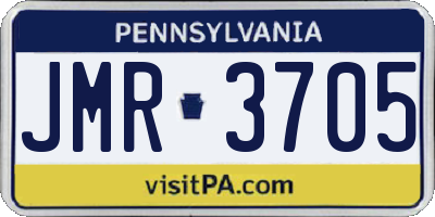 PA license plate JMR3705
