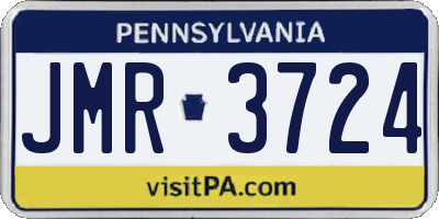 PA license plate JMR3724