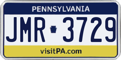PA license plate JMR3729