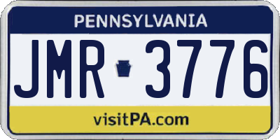 PA license plate JMR3776