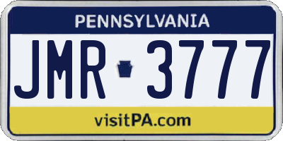 PA license plate JMR3777