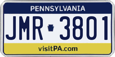 PA license plate JMR3801