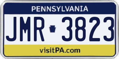 PA license plate JMR3823