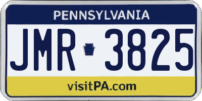 PA license plate JMR3825