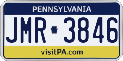 PA license plate JMR3846