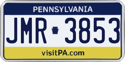 PA license plate JMR3853