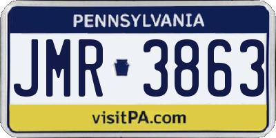 PA license plate JMR3863