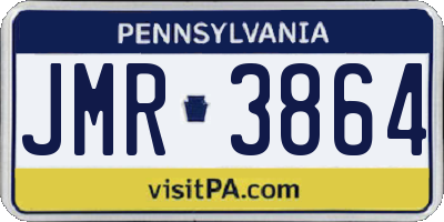 PA license plate JMR3864
