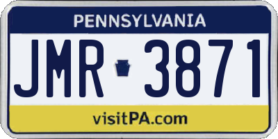 PA license plate JMR3871