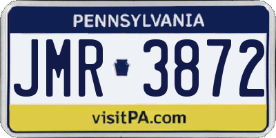 PA license plate JMR3872