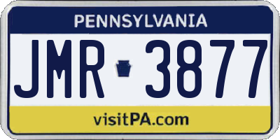 PA license plate JMR3877