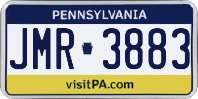 PA license plate JMR3883