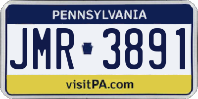 PA license plate JMR3891