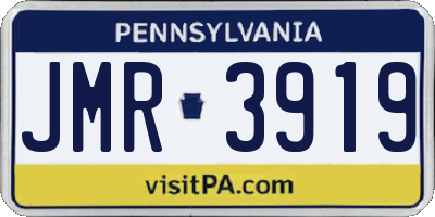 PA license plate JMR3919