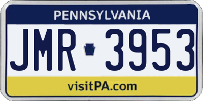 PA license plate JMR3953