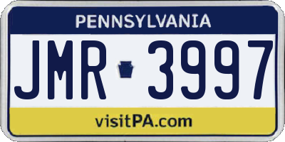 PA license plate JMR3997