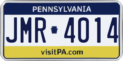 PA license plate JMR4014