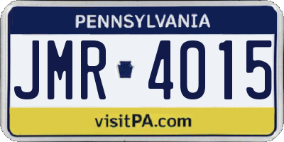 PA license plate JMR4015