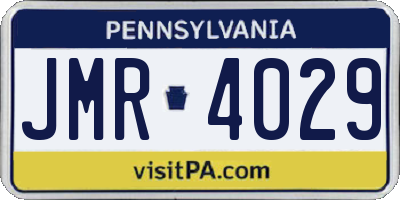 PA license plate JMR4029