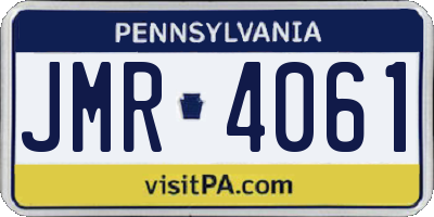PA license plate JMR4061