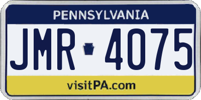 PA license plate JMR4075