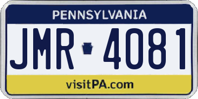 PA license plate JMR4081