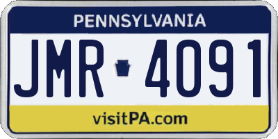PA license plate JMR4091
