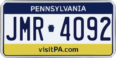 PA license plate JMR4092