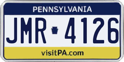 PA license plate JMR4126