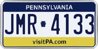 PA license plate JMR4133