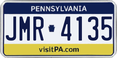 PA license plate JMR4135