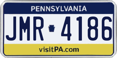 PA license plate JMR4186