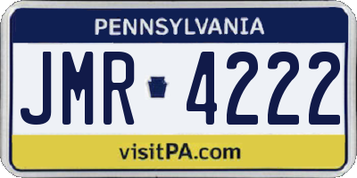 PA license plate JMR4222