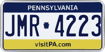 PA license plate JMR4223