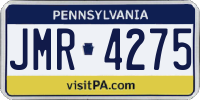 PA license plate JMR4275