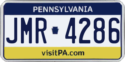 PA license plate JMR4286