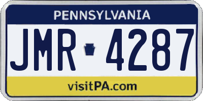 PA license plate JMR4287