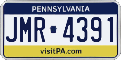 PA license plate JMR4391