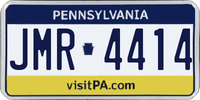 PA license plate JMR4414
