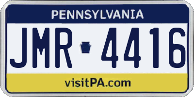 PA license plate JMR4416