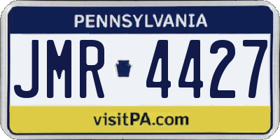 PA license plate JMR4427