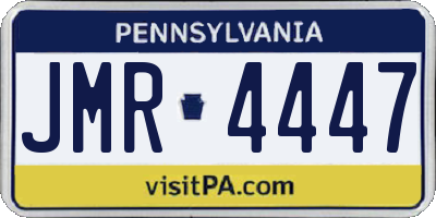 PA license plate JMR4447