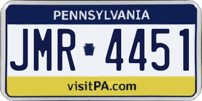 PA license plate JMR4451